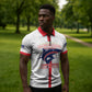 Custom Cabo Verde Zipper Polo Shirt Blue Sharks Fear No Giants