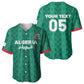Custom Algeria Football 2026 Baseball Jersey Algerian Geometric Patterns