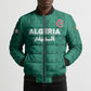 Custom Algeria Football 2026 Bomber Puffer Jacket Algerian Geometric Patterns