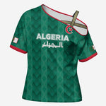 Custom Algeria Football 2026 Cross Shoulder Shirt Algerian Geometric Patterns
