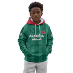 Custom Algeria Football 2026 Kid Hoodie Algerian Geometric Patterns