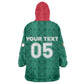 Custom Algeria Football 2026 Kid Wearable Blanket Hoodie Algerian Geometric Patterns