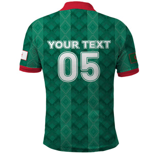 Custom Algeria Football 2026 Polo Shirt Algerian Geometric Patterns