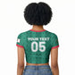 Custom Algeria Football 2026 Raglan Cropped T shirt Algerian Geometric Patterns