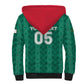 Custom Algeria Football 2026 Sherpa Hoodie Algerian Geometric Patterns
