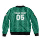 Custom Algeria Football 2026 Sleeve Zip Bomber Jacket Algerian Geometric Patterns
