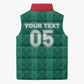 Custom Algeria Football 2026 Sleeveless Puffer Jacket Algerian Geometric Patterns