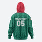 Custom Algeria Football 2026 Zip Hoodie Algerian Geometric Patterns