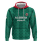 Custom Algeria Football 2026 Zip Hoodie Algerian Geometric Patterns