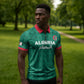 Custom Algeria Football 2026 Zipper Polo Shirt Algerian Geometric Patterns