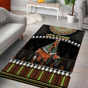 Ivory Coast Festival Of Masks Area Rug Traditional Zaouli Dance
