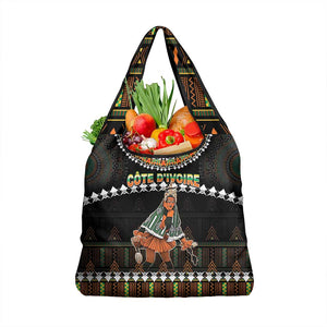 Ivory Coast Festival Of Masks Grocery Bag Traditional Zaouli Dance