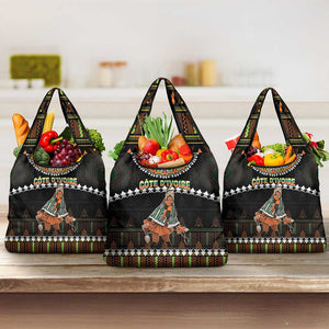 Ivory Coast Festival Of Masks Grocery Bag Traditional Zaouli Dance