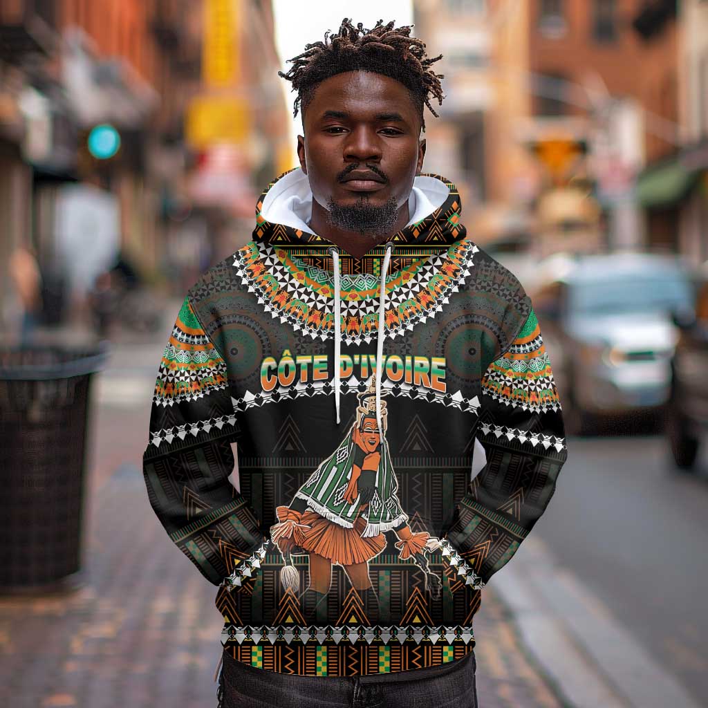Ivory Coast Festival Of Masks Hoodie Traditional Zaouli Dance