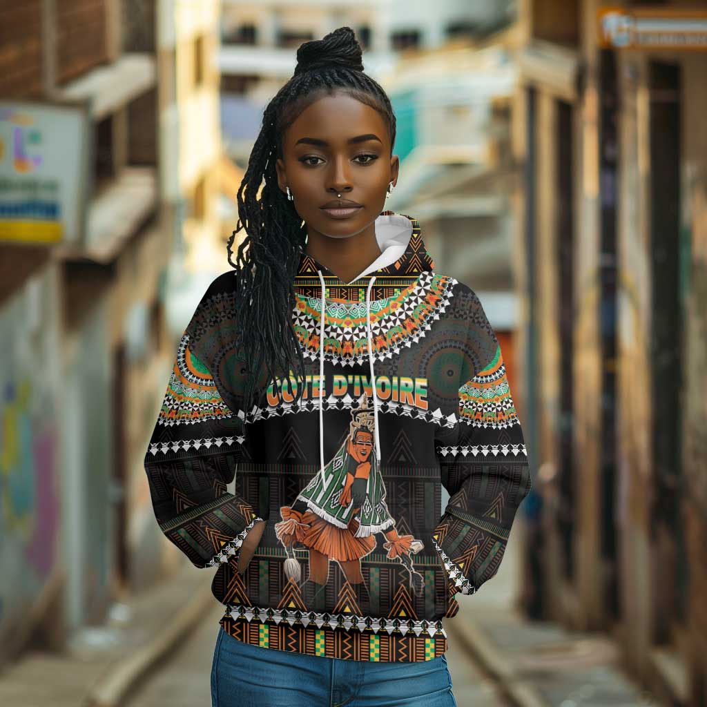Ivory Coast Festival Of Masks Hoodie Traditional Zaouli Dance