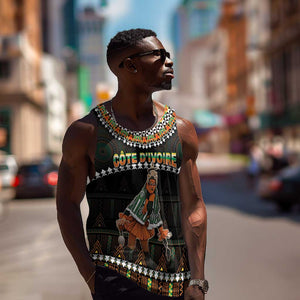 Ivory Coast Festival Of Masks Men Tank Top Traditional Zaouli Dance