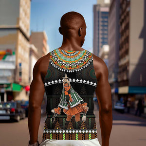 Ivory Coast Festival Of Masks Men Tank Top Traditional Zaouli Dance