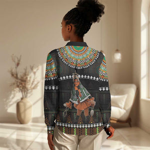 Ivory Coast Festival Of Masks Women Casual Shirt Traditional Zaouli Dance LT05
