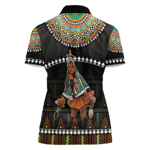 Ivory Coast Festival Of Masks Women Polo Shirt Traditional Zaouli Dance