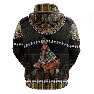 Ivory Coast Festival Of Masks Zip Hoodie Traditional Zaouli Dance