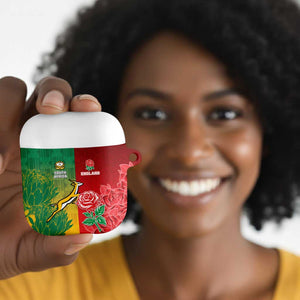 South Africa And England Rugby AirPods Case Springboks And Red Rose Together - African Pride
