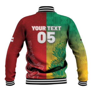 South Africa And England Rugby Custom Baseball Jacket Springboks And Red Rose Together - African Pride