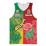 South Africa And England Rugby Custom Basketball Jersey Springboks And Red Rose Together - African Pride