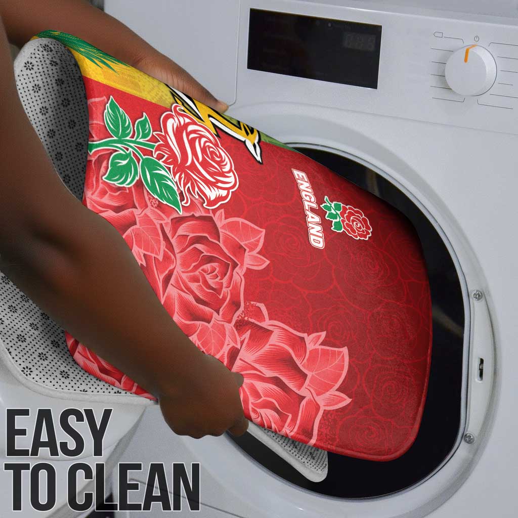 South Africa And England Rugby Bathroom Set Springboks And Red Rose Together - African Pride