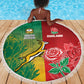 South Africa And England Rugby Beach Blanket Springboks And Red Rose Together - African Pride