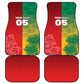 South Africa And England Rugby Custom Car Mats Springboks And Red Rose Together - African Pride
