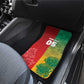 South Africa And England Rugby Custom Car Mats Springboks And Red Rose Together - African Pride