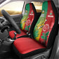 South Africa And England Rugby Car Seat Cover Springboks And Red Rose Together - African Pride