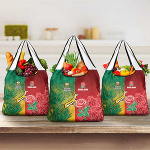 South Africa And England Rugby Grocery Bag Springboks And Red Rose Together - African Pride