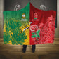 South Africa And England Rugby Hooded Blanket Springboks And Red Rose Together - African Pride