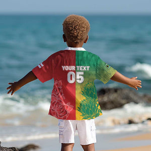 South Africa And England Rugby Custom Kid Hawaiian Shirt Springboks And Red Rose Together - African Pride