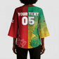 South Africa And England Rugby Custom Kimono Sleeve Blouse Springboks And Red Rose Together - African Pride