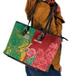 South Africa And England Rugby Leather Tote Bag Springboks And Red Rose Together - African Pride