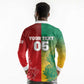 South Africa And England Rugby Custom Long Sleeve Polo Shirt Springboks And Red Rose Together - African Pride
