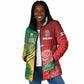 South Africa And England Rugby Custom Padded Jacket Springboks And Red Rose Together - African Pride