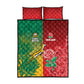 South Africa And England Rugby Quilt Bed Set Springboks And Red Rose Together - African Pride