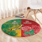 South Africa And England Rugby Round Carpet Springboks And Red Rose Together - African Pride