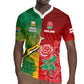 South Africa And England Rugby Custom Rugby Jersey Springboks And Red Rose Together - African Pride