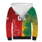 South Africa And England Rugby Custom Sherpa Hoodie Springboks And Red Rose Together - African Pride