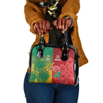 South Africa And England Rugby Shoulder Handbag Springboks And Red Rose Together - African Pride