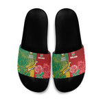 South Africa And England Rugby Slide Sandals Springboks And Red Rose Together - African Pride