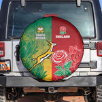 South Africa And England Rugby Spare Tire Cover Springboks And Red Rose Together - African Pride