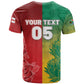 South Africa And England Rugby Custom T shirt Springboks And Red Rose Together - African Pride