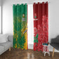 South Africa And England Rugby Window Curtain Springboks And Red Rose Together - African Pride