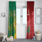 South Africa And England Rugby Window Curtain Springboks And Red Rose Together - African Pride