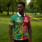 South Africa And England Rugby Custom Zipper Polo Shirt Springboks And Red Rose Together - African Pride